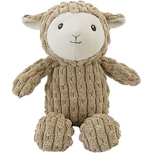 Linzy Toys Lamb Squeaky Plush Dog Toy, 12-in, Brown