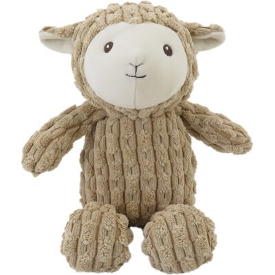 Linzy Toys Linzy Toys Lamb Squeaky Plush Dog Toy, 12-in, Brown