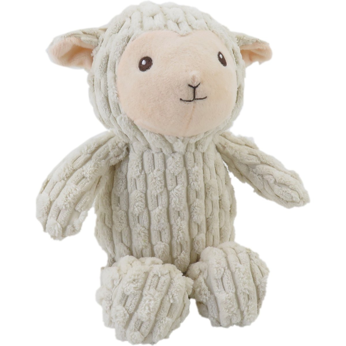 Linzy Toys Lamb Squeaky Plush Dog Toy, 12-in, White