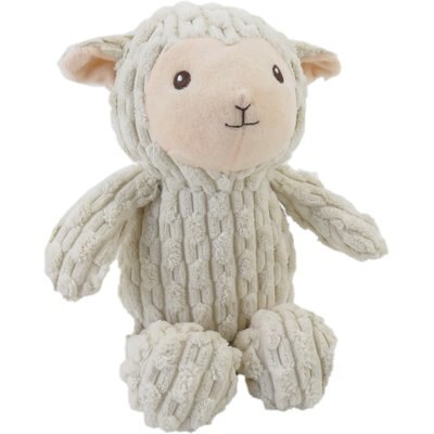 Linzy Toys Linzy Toys Lamb Squeaky Plush Dog Toy, 12-in, White