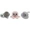 Show in main carousel: Linzy Toys Turtle, Octopus & Skate Squeaky Plush Dog Toys, Pink/Gray, 5-in, 3 count slide 1 of 5