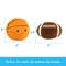Show in main carousel: Linzy Toys Basketball & Football Squeaky Plush Dog Toys, Orange/Brown, 5-in, 2 count slide 3 of 5