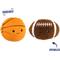 Show in main carousel: Linzy Toys Basketball & Football Squeaky Plush Dog Toys, Orange/Brown, 5-in, 2 count slide 2 of 5