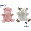 Show in main carousel: Linzy Toys Pig & Cow Squeaky Plush Dog Toys, Pink/White, 5-in, 2 count slide 2 of 6
