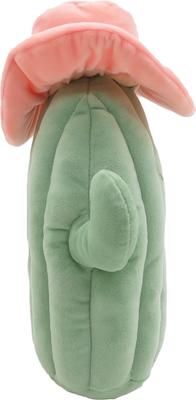Show full view: Linzy Toys Cactus with Hat Squeaky Plush Dog Toy, Green, 10-in slide 4 of 5