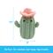 Show in main carousel: Linzy Toys Cactus with Hat Squeaky Plush Dog Toy, Green, 10-in slide 3 of 5