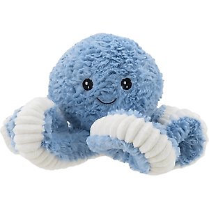 Linzy Toys Octopus Squeaky Plush Dog Toy, Blue, 18-in