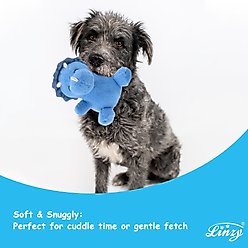 Linzy Toys Dinos Squeaky Plush Dog Toys, Green/Blue, 5-in, 2 count slide 2 of 6