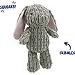Show in main carousel: Linzy Toys Bunny Squeaky Plush Dog Toy, Gray, 12-in slide 2 of 5