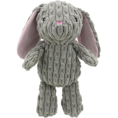 Linzy Toys Linzy Toys Bunny Squeaky Plush Dog Toy, Gray, 12-in