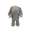 Linzy Toys Bunny Squeaky Plush Dog Toy, Gray, 12-in