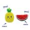 Show in main carousel: Linzy Toys Pineapple & Watermelon Squeaky Plush Dog Toys, Yellow/Pink, 5-inch, 2 count slide 2 of 5