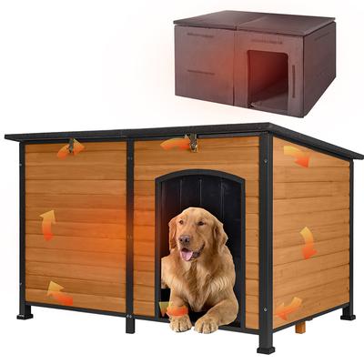 Show full view: Aivituvin AIR63-IN Insulated Dog House, Brown slide 1 of 10