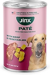 Jinx Beef & Vegetables Recipe Grain-Free Wet Dog Food, 13-oz can, case of 12