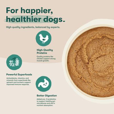 Show full view: Jinx Chicken & Vegetables Recipe Grain-Free Wet Dog Food, 13-oz can, case of 12 slide 5 of 11