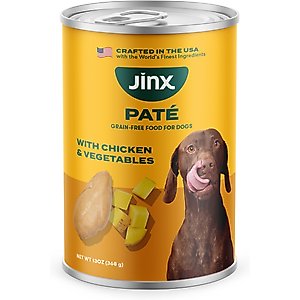 Jinx Chicken & Vegetables Recipe Grain-Free Wet Dog Food, 13-oz can, case of 12