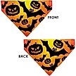 Show in main carousel: Buckle-Down Halloween Bats & Jack O Lanterns Pumpkins Slip-On Dog Bandana, Orange slide 3 of 6