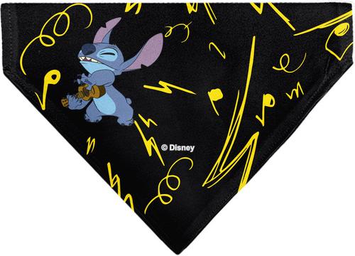 Show full view: Buckle-Down Disney Stitch & Scrump Ukulele Jam Slip-On Dog Bandana, Black slide 2 of 6