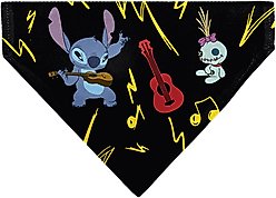 Buckle-Down Disney Stitch & Scrump Ukulele Jam Slip-On Dog Bandana, Black