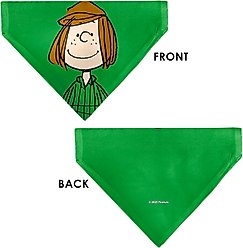 Buckle-Down Peanuts Peppermint Patty Smiling Slip-On Dog Bandana, Green slide 2 of 6