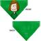 Show in main carousel: Buckle-Down Peanuts Peppermint Patty Smiling Slip-On Dog Bandana, Green slide 3 of 6