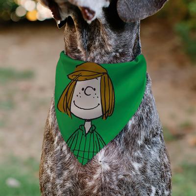 Show full view: Buckle-Down Peanuts Peppermint Patty Smiling Slip-On Dog Bandana, Green slide 4 of 6