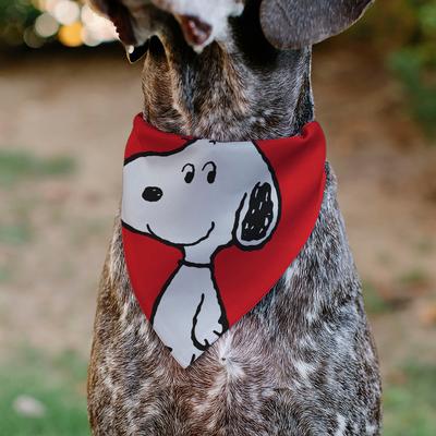 Show full view: Buckle-Down Peanuts Snoopy Smiling Slip-On Dog Bandana, Red slide 4 of 6