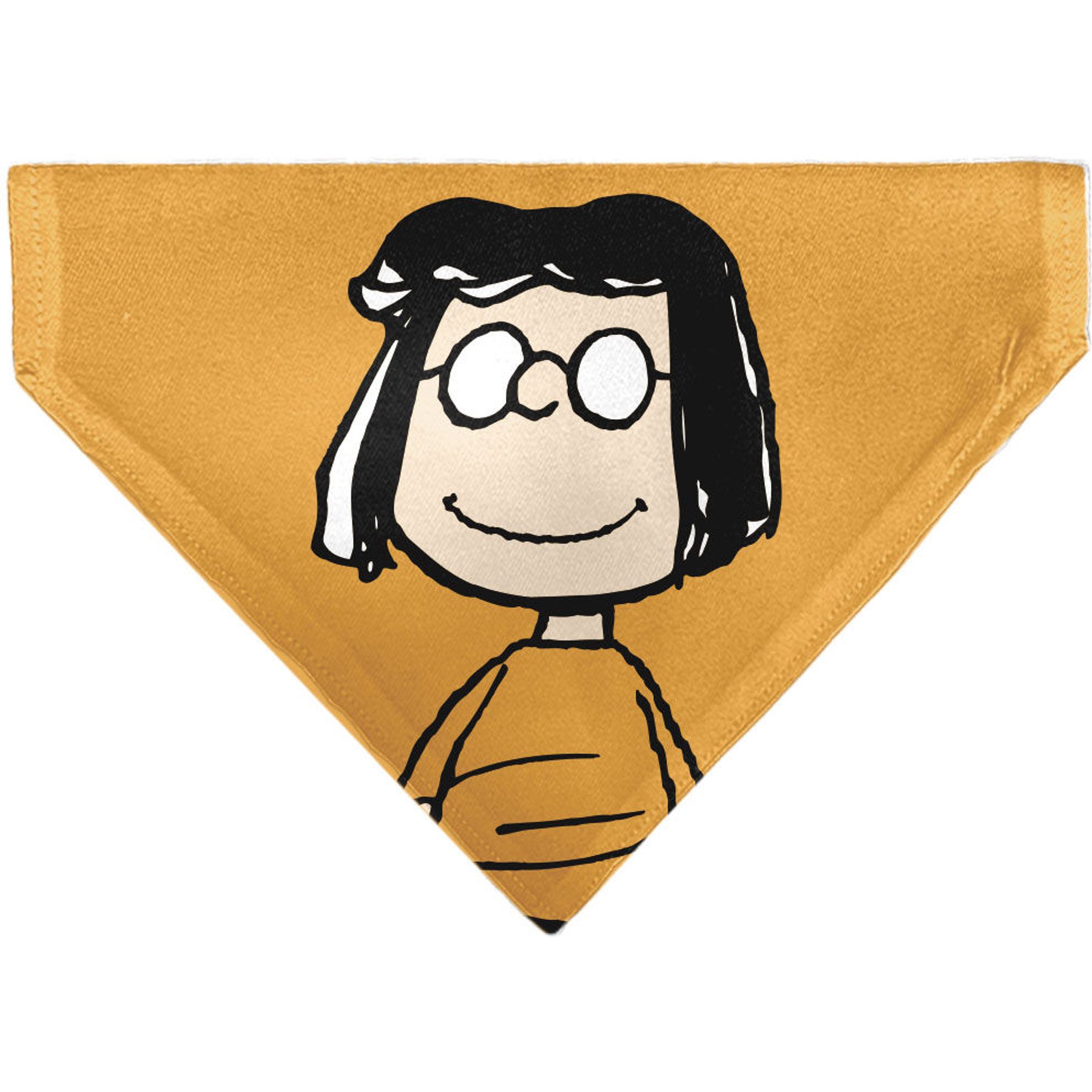 Buckle-Down Peanuts Marcie Smiling Slip-On Dog Bandana, Yellow
