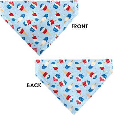 Show full view: Buckle-Down Stars & Stripes Desserts Scattered Slip-On Dog Bandana, Blue slide 3 of 6