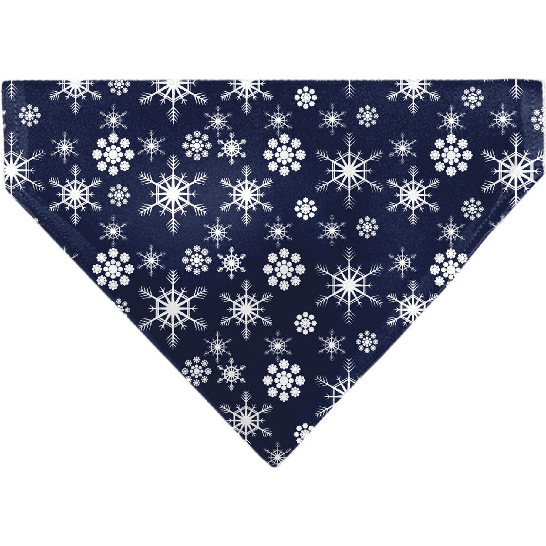 Buckle-Down Christmas Snowflakes Slip-On Dog Bandana, Blue