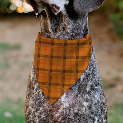 Show full view: Buckle-Down Plaid Slip-On Dog Bandana, Orange slide 4 of 6