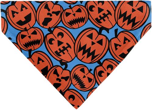 Show full view: Buckle-Down Jack O Lanterns Slip-On Dog Bandana, Blue slide 2 of 6