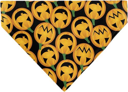 Show full view: Buckle-Down Jack O Lantern Collage Slip-On Dog Bandana, Orange slide 2 of 6