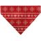 Show in main carousel: Buckle-Down Christmas Holiday Sweater Stitch Hearts & Snowflakes Slip-On Dog Bandana, Red/White slide 1 of 7
