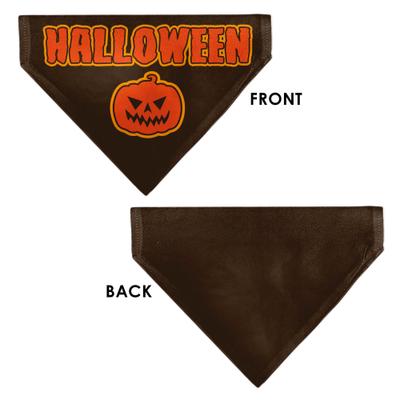 Show full view: Buckle-Down Halloween Jack O Lantern Pumpkin Slip-On Dog Bandana, Black slide 4 of 7