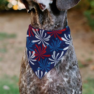 Show full view: Buckle-Down Americana Fireworks Show Slip-On Dog Bandana, Blue slide 6 of 7