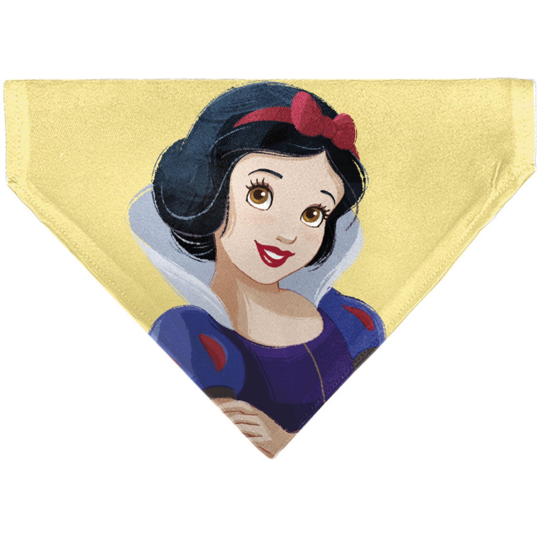 Buckle-Down Disney Snow White Smiling Face Slip-On Dog Bandana, Yellow