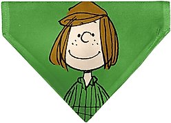 Buckle-Down Peanuts Peppermint Patty Smiling Slip-On Dog Bandana, Green slide 1 of 6