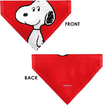 Show full view: Buckle-Down Peanuts Snoopy Smiling Slip-On Dog Bandana, Red slide 3 of 6