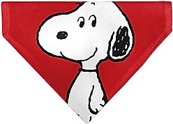 Buckle-Down Peanuts Snoopy Smiling Slip-On Dog Bandana, Red