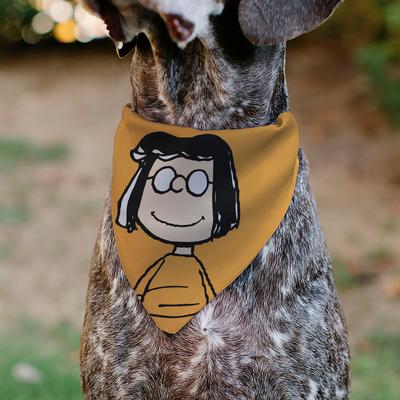 Show full view: Buckle-Down Peanuts Marcie Smiling Slip-On Dog Bandana, Yellow slide 5 of 7