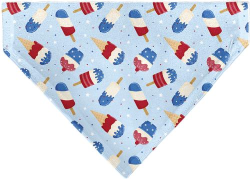 Show full view: Buckle-Down Stars & Stripes Desserts Scattered Slip-On Dog Bandana, Blue slide 2 of 6