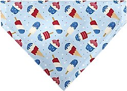 Buckle-Down Stars & Stripes Desserts Scattered Slip-On Dog Bandana, Blue
