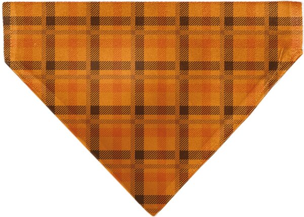 Show full view: Buckle-Down Plaid Slip-On Dog Bandana, Orange slide 1 of 6