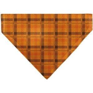 Buckle-Down Plaid Slip-On Dog Bandana, Orange