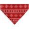 Show in main carousel: Buckle-Down Christmas Holiday Sweater Stitch Hearts & Snowflakes Slip-On Dog Bandana, Red/White slide 3 of 7