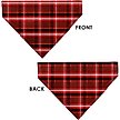 Show in main carousel: Buckle-Down Holiday Pajama Plaid Slip-On Dog Bandana, Red/Black/White slide 3 of 6