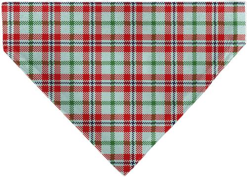 Show full view: Buckle-Down Christmas Holiday Pajama Plaid Slip-On Dog Bandana, Beige/Red/Green slide 2 of 6