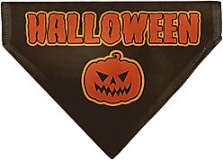 Buckle-Down Halloween Jack O Lantern Pumpkin Slip-On Dog Bandana, Black