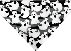 Buckle-Down Ghosts Scattered Slip-On Dog Bandana, White